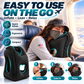 ✈️ Cuscino Gonfiabile da Viaggio Ergonomico 45° 😴 | Supporto Cervicale a 360° con Foro Viso e Braccia 💤 | PVC Floccato Morbido con Valvola Rapida | Per Aereo, Treno e Auto 🧳