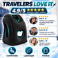 ✈️ Cuscino Gonfiabile da Viaggio Ergonomico 45° 😴 | Supporto Cervicale a 360° con Foro Viso e Braccia 💤 | PVC Floccato Morbido con Valvola Rapida | Per Aereo, Treno e Auto 🧳