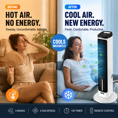 💸 Un'alternativa economica al condizionatore! 💸 Perché spendere una fortuna per un condizionatore quando puoi avere questo ventilatore silenzioso e senza pale a metà prezzo? 🤯