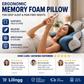 😴 Cuscino Ergonomico in Memory Foam | Sostiene Collo e Schiena in Ogni Posizione 🛌 | Allevia i Punti di Pressione ☁️ | Fodera Removibile e Lavabile 🧺 | 40×60×23 cm 📏