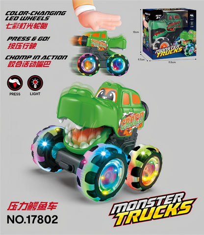 🦖 Macchina Dinosauro Spingi e Vai con Luci LED Scintillanti 🚙✨ - T-Rex | Triceratopo | Stegosauro | ABS Resistente | 6 Colori | Per Bambini 3+ | Regalo Perfetto | 50% DI SCONTO