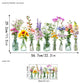 🌸🪩 Adesivo Decorativo per Finestre con Bouquet Floreale – Stampa Fronte-Retro, PVC Lavabile, 30x60cm, Tagliabile Liberamente – 12 Stili: Fiori, Farfalle & Dipinti 🪴✨