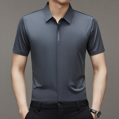 🔥Nuovi arrivi - 80% di sconto🔥Camicia da uomo in seta ghiacciata ad asciugatura rapida