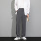 PANTALONI DRETTI IN SETA DI GHIACCIO