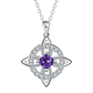 💎Collana con Ciondolo Scintillante per Donna | Nodo Celtico Simbolo di Amore Eterno 💞 | Zircone Cubico Scintillante ✨ | Catena Regolabile 45 + 5 cm 📏 | 12 Mesi e Colori 🎨