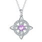 💎Collana con Ciondolo Scintillante per Donna | Nodo Celtico Simbolo di Amore Eterno 💞 | Zircone Cubico Scintillante ✨ | Catena Regolabile 45 + 5 cm 📏 | 12 Mesi e Colori 🎨