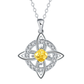 💎Collana con Ciondolo Scintillante per Donna | Nodo Celtico Simbolo di Amore Eterno 💞 | Zircone Cubico Scintillante ✨ | Catena Regolabile 45 + 5 cm 📏 | 12 Mesi e Colori 🎨