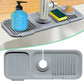 🚰 Tappetino Paraspruzzi in Silicone per Lavello – Drenaggio Automatico | Mantiene il Piano Asciutto | Lavabile & Arrotolabile | Porta Spugna & Sapone | Misure L/XL ✨