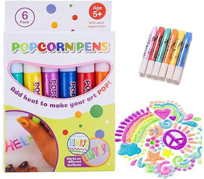 🎨 Penne Magiche Gonfiabili 3D per Bambini – Puffy Ink | Disegni in Rilievo con Calore | 6 Colori | Perfette per Arte, Scuola & Creatività ✨🌟