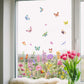 🌸🪩 Adesivo Decorativo per Finestre con Bouquet Floreale – Stampa Fronte-Retro, PVC Lavabile, 30x60cm, Tagliabile Liberamente – 12 Stili: Fiori, Farfalle & Dipinti 🪴✨