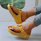 👡Sandalo femminile in pelle con zeppa 💕