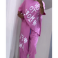 Completo da Donna Comodo e Ampio in Due Pezzi con Maglietta e Pantaloni