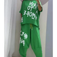 Completo da Donna Comodo e Ampio in Due Pezzi con Maglietta e Pantaloni