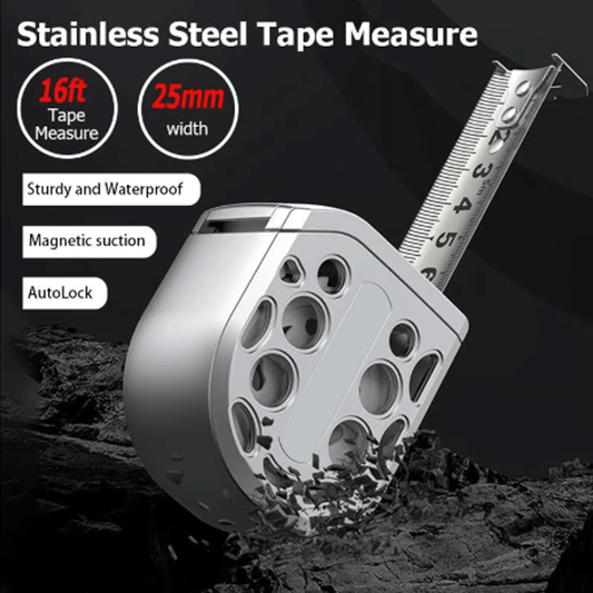 📏 Flessometro in Acciaio Inossidabile | Blocco Automatico e Base Magnetica 🧲 | Impermeabile e Resistente 💦 | Portatile da 5 Metri 🛠️