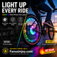 🚴✨ Luce Colorata per Mozzo Ruota Bici – 7 Colori, 18 Modalità, IP65 Impermeabile, Batteria 300mAh 8-12h, Installazione Rapida 🌟🔦