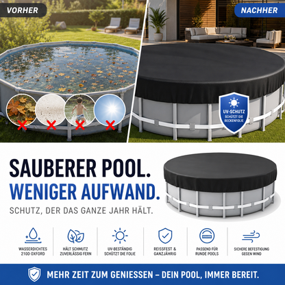 🏊 Telo Copertura Piscina Impermeabile in Tessuto Oxford 210D – Protezione Robusta Anti-UV & Polvere, Piscine Fuori Terra – 5 Misure: 210–750cm 🛡️