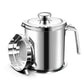 🍳 Friggitrice Profonda in Acciaio Inox 304 | Termometro Integrato per Controllo Temperatura | Filtro e Scarico Olio | 20 o 24 cm 🔥