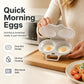 🍳 Cuociuova al Microonde a Doppia Cavità | Uova in Camicia in Pochi Minuti ⏱️ | Senza Olio, Leggere e Sane 🥚 | Coperchio Anti-Schizzi, Zero Pulizie 🛡️ | in PP Alimentare, 2 Uova alla Volta ✨