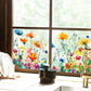 🌸🪩 Adesivo Decorativo per Finestre con Bouquet Floreale – Stampa Fronte-Retro, PVC Lavabile, 30x60cm, Tagliabile Liberamente – 12 Stili: Fiori, Farfalle & Dipinti 🪴✨