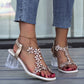 Sandali da Donna Elastico con Strass alla Moda