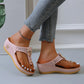 👡Sandalo femminile in pelle con zeppa 💕