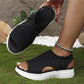 👡 Sandali a Piattaforma in Tessuto Traspirante per Donna ✨🌪️ - Suola 4cm | Antiscivolo | Senza Lacci | 3 Colori | Taglie 36-45 | 60% DI SCONTO