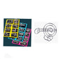 Anello puzzle in metallo da otto pezzi versione blu rompicapo
