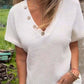 Maglietta Elegante da Donna con Scollo a V e Maniche Corte