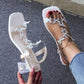 Sandali da Donna Elastico con Strass alla Moda