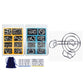 Anello puzzle in metallo da otto pezzi versione blu rompicapo