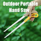 🌿 Sega Manuale Portatile da Potatura 🪚| Lama Curva in Acciaio al Carbonio, Denti a Tripla Affilatura | Impugnatura Antiscivolo per Giardino e Trekking