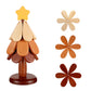 🎄 Sottopentole ad Albero di Natale in Legno Naturale | Apertura Automatica a Gravità 🔥 | Resistenti al Calore per Piatti e Pentole Calde 🍲 | Con Supporto Decorativo, Set da 3 o 4 Pezzi 🎁 | Bambù Moso, per Tavola e Cucina ✨