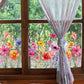 🌸🪩 Adesivo Decorativo per Finestre con Bouquet Floreale – Stampa Fronte-Retro, PVC Lavabile, 30x60cm, Tagliabile Liberamente – 12 Stili: Fiori, Farfalle & Dipinti 🪴✨