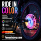 🚴✨ Luce Colorata per Mozzo Ruota Bici – 7 Colori, 18 Modalità, IP65 Impermeabile, Batteria 300mAh 8-12h, Installazione Rapida 🌟🔦