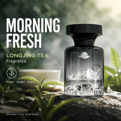 🌿Profumatore per Auto Design Montagna 110ml 🚗🏔️ - Estratti Naturali & Elimina Odori | Fragranza a Lunga Durata | 3 Profumazioni Premium (Longjing, Colonia, Rosa) | Ideale per Veicoli 💨