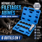 🔧✨ Kit Professionale 10 Utensili per Riparazione Filettature Auto – Ripristina Viti e Bulloni Danneggiati, Universale – Indispensabile per Officina & Fai-da-Te 🚗🛠️