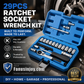 🛠️ Kit di Chiavi a Bussola con Cricchetto da 29 Pezzi | Acciaio al Cromo-Vanadio | Cricchetto Reversibile per Auto, Casa e Fai da Te 🔧
