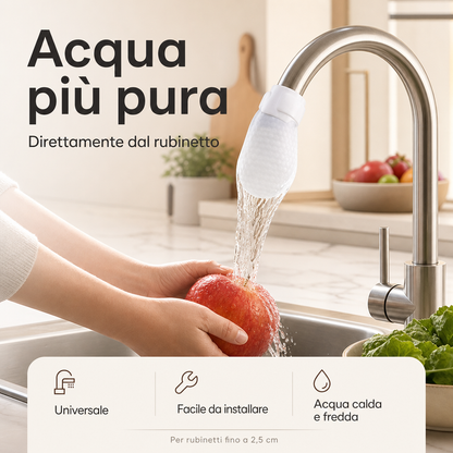 💧✨ Filtro per Rubinetto – 50 Cartucce in Cotone PP + 10 Cinghie a T, Elimina Sedimenti & Ruggine, Compatibile Rubinetti Rotondi Ø2,5cm, Installazione Senza Attrezzi – Cucina & Bagno 🚰🏠