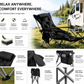 🪑Sedia Pieghevole Regolabile da Esterno  | Poggiagambe Estraibile 🏕️ | Telaio in Acciaio Rinforzato 🛡️ | Ideale per Campeggio e Spiaggia 🏖️
