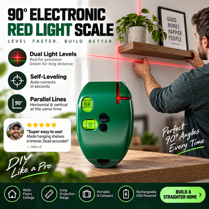 📐Livella Laser a 90° 🔧 | Due Linee per Allineare Piastrelle, Mensole e Quadri | Compatta, con Versione Magnetica e Batteria