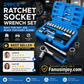 🛠️ Kit di Chiavi a Bussola con Cricchetto da 29 Pezzi | Acciaio al Cromo-Vanadio | Cricchetto Reversibile per Auto, Casa e Fai da Te 🔧