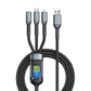 Acquista 1 e ottieni 1 gratis🔥Cavo di ricarica superveloce 3-in-1 trasparente e luminoso.