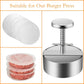 🍔 Pressa per Hamburger in Acciaio Inox 304 – Antiaderente | Bordi Rifiniti | Lavabile in Lavastoviglie | Diametri 80-140 mm | Per Hamburger Fatti in Casa & Feste 🛡️🔥