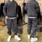Set Felpa Girocollo Casual da Uomo