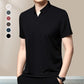 T-shirt da Uomo Casual Traspirante e Antipiega con Colletto a Revers