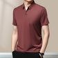 T-shirt da Uomo Casual Traspirante e Antipiega con Colletto a Revers