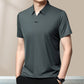 T-shirt da Uomo Casual Traspirante e Antipiega con Colletto a Revers