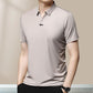 T-shirt da Uomo Casual Traspirante e Antipiega con Colletto a Revers