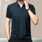 T-shirt da Uomo Casual Traspirante e Antipiega con Colletto a Revers