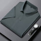 T-shirt da Uomo Casual Traspirante e Antipiega con Colletto a Revers
